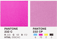 One of the Pantone color swatches you'll find in a Pantone color guide
