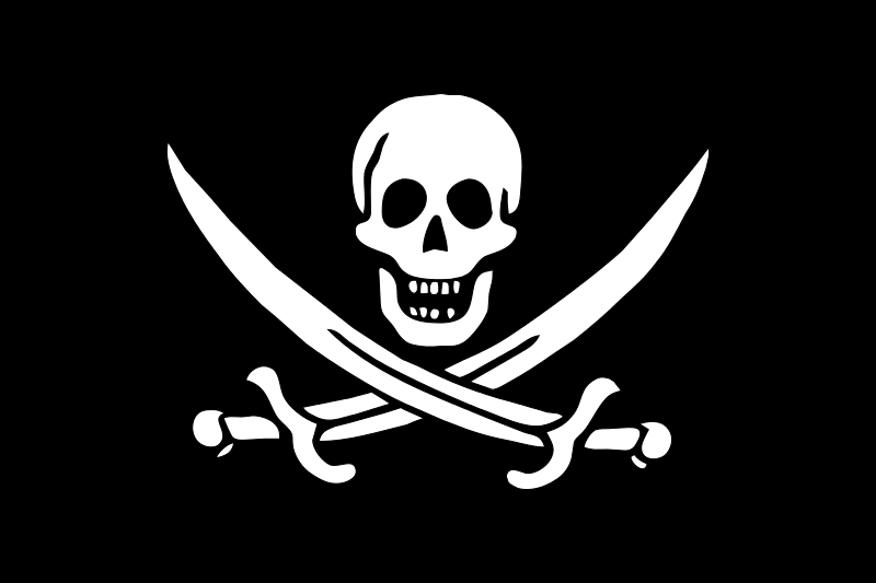 Pirate Jolly Roger Skull and Crossbones Red Bandana & Skull Border 5'x3' Flag ! 