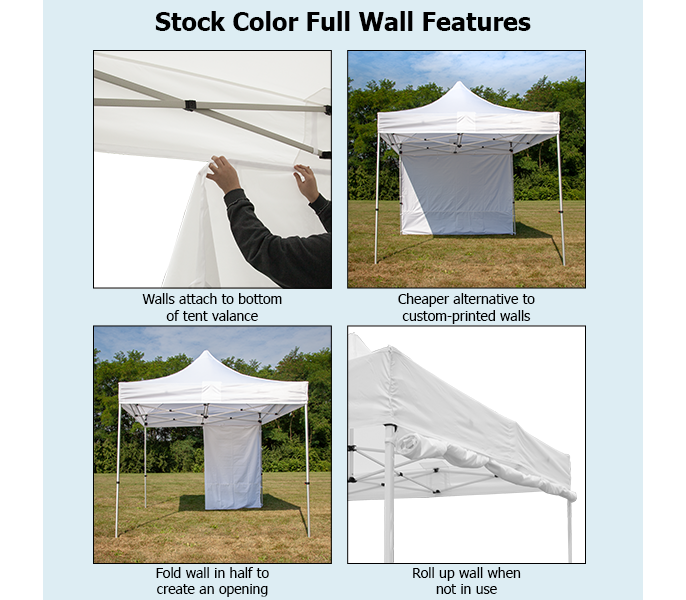 Stock Color Tent Wall Vispronet