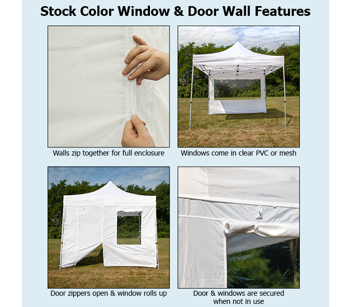 Stock Color Tent Wall Vispronet