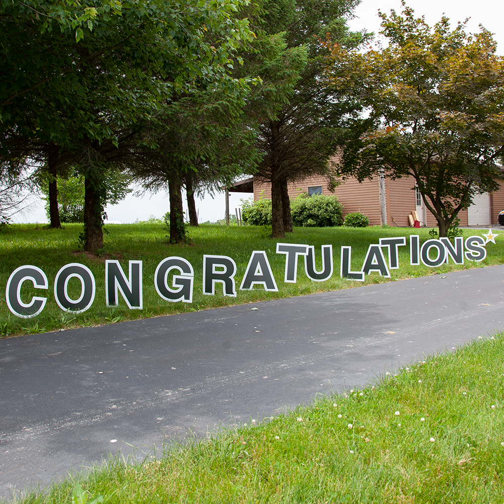Congratulations Yard Sign Letters Set