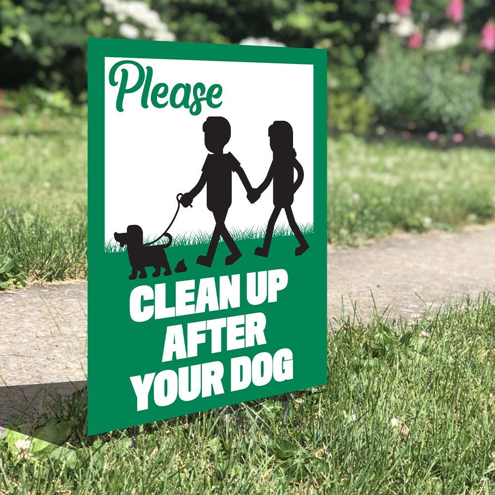 Clean Up After Your Dog Yard Sign Free Shipping VPN