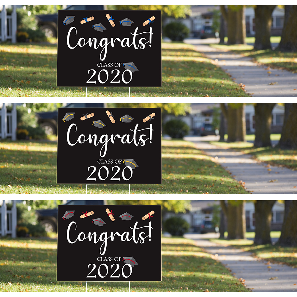Congrats Grad Yard Sign Free Shipping