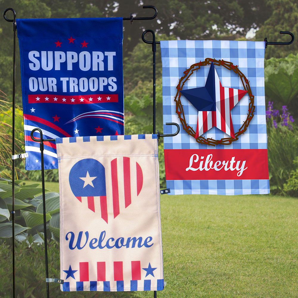 Vispronet Patriotic Garden Flags