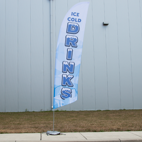 Ice Cold Drinks Feather Flag Free Shipping Vispronet