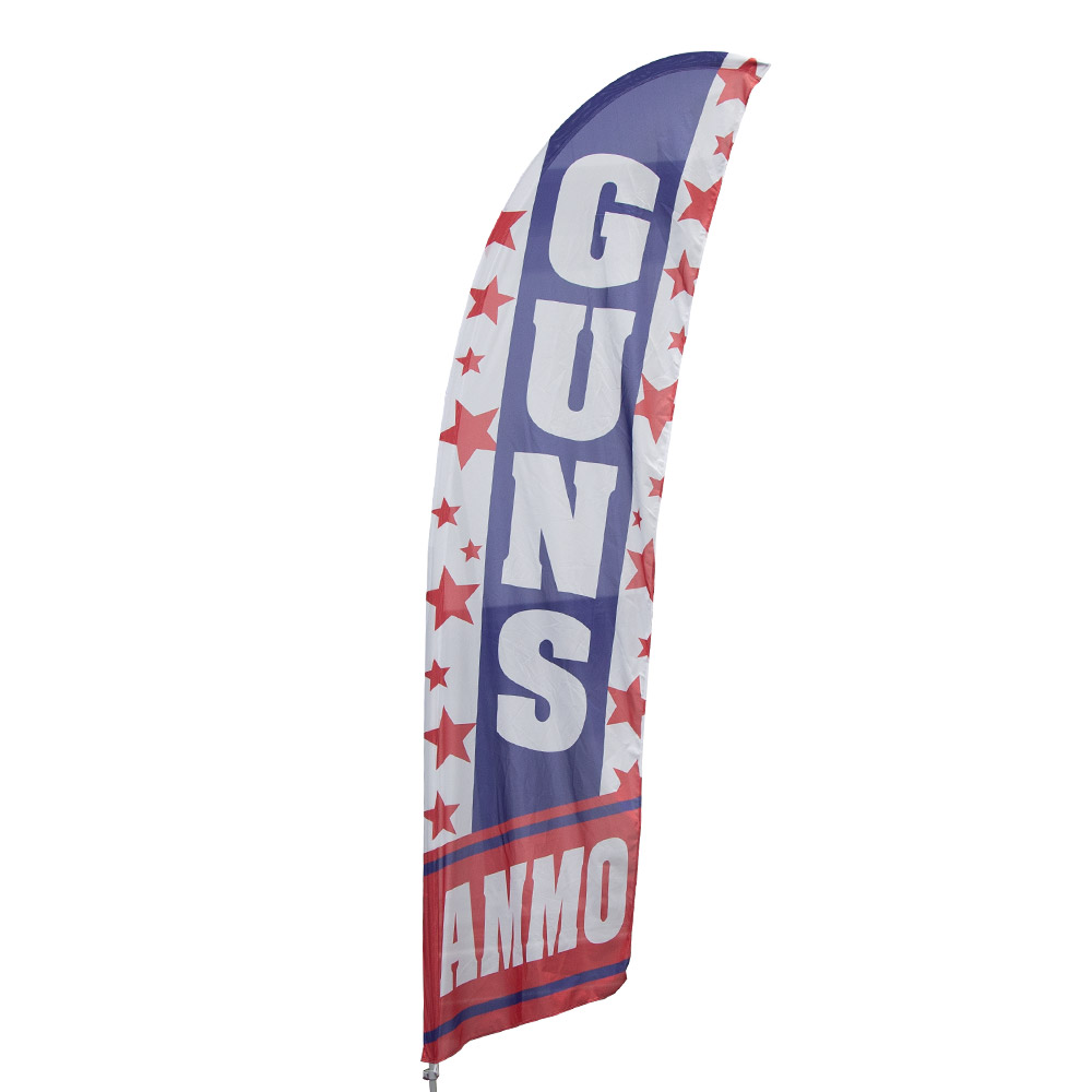 Guns and Ammo Feather Flag Free Shipping Vispronet