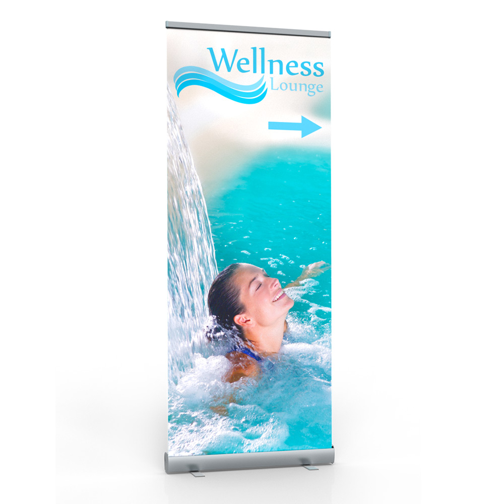 Roll Up Standard Retractable Banner Stands For Advertising Trade