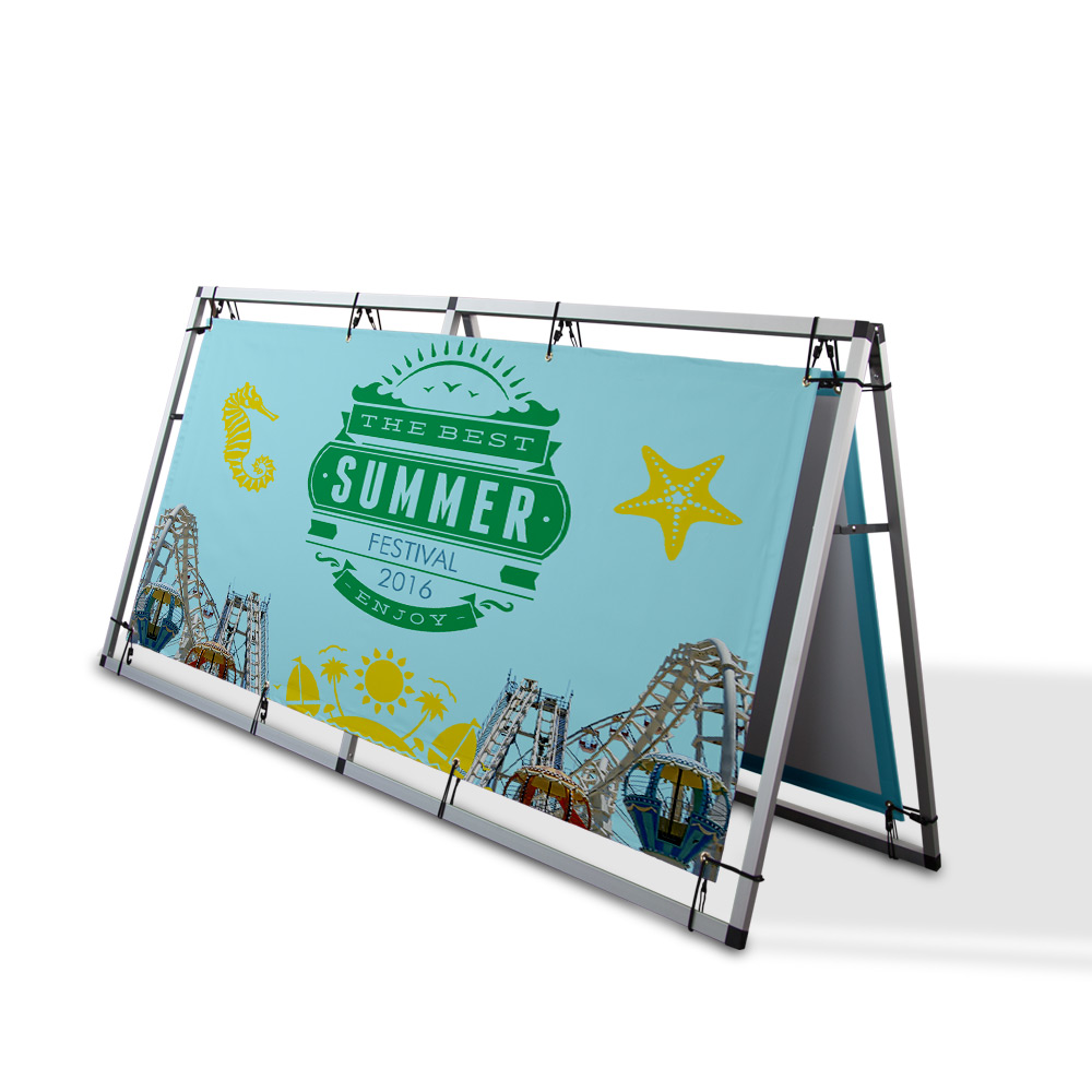 Portable Billboard Display w/ Graphics A Frame Billboard