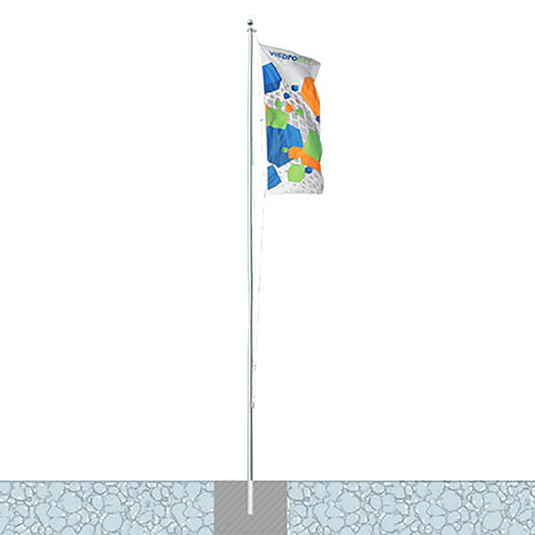 Temporary Flagpole Solution Flagpole Standard w/ PVC Pipe