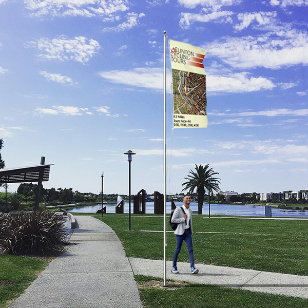 Temporary Flagpole Solution Flagpole Standard w/ Ground Stake