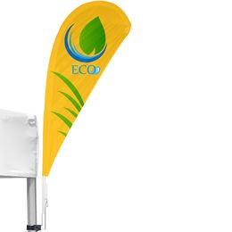 Angled 10.2ft Medium Swooper Feather Flag Standard Design 4