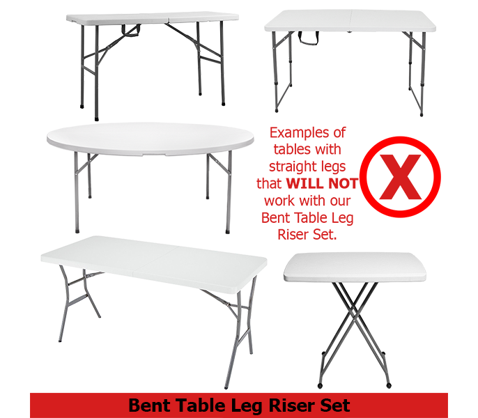Folding Table Leg Risers & Extenders